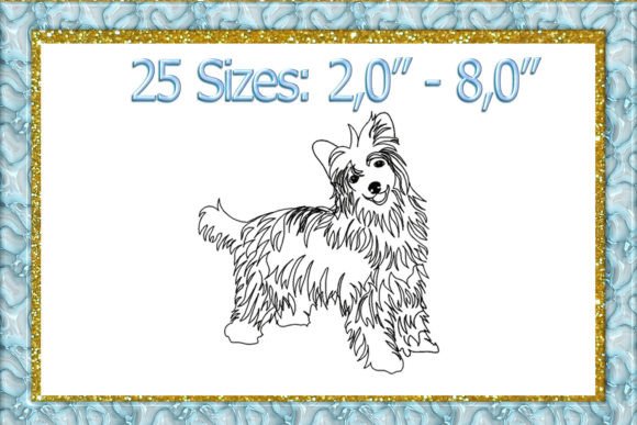 Chinese Crested Powder Puff Embroidery