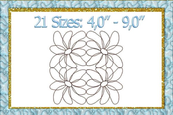 Flower Quilt Block Machine Embroidery De