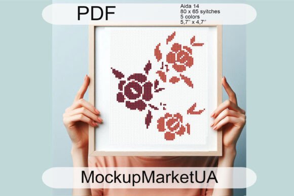 Rose Cross Stitch Patterns PDF Flowers
