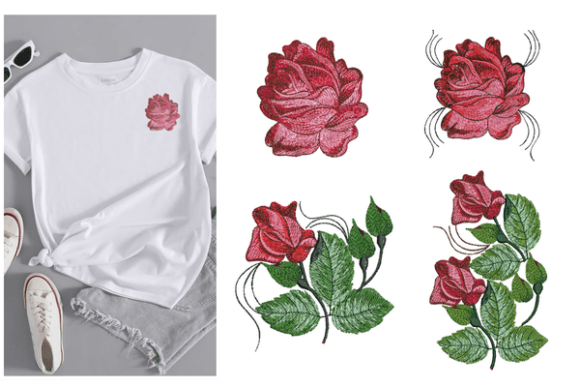 Rose Flower Embroidery Design Review